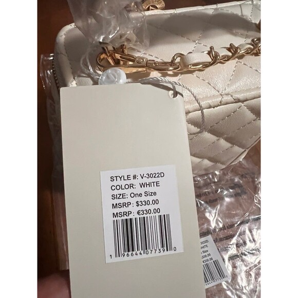 Valentino Orlandi Top Handle Quilted Leather Vanity Box Crossbody Bag NEW - Picture 8 of 8